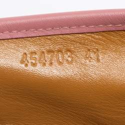 Pre Owned Gucci Pink Guccissima Leather Espadrille Flats Size 41