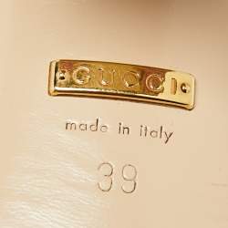 Pre Owned Gucci Multicolor Leather GG Marmont Floral  Ankle Strap Sandals Size 39