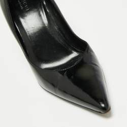 Pre Owned Gucci Black Patent Leather Pointed Toe Pumps Size 37
