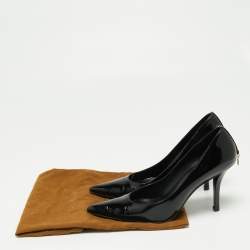 Pre Owned Gucci Black Patent Leather Pointed Toe Pumps Size 37