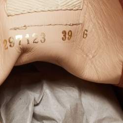 مملوكة مسبقًا حذاء رياضي جلد وكانفاس سوبريم جي جي بيج/بني بعنق طويل مقاس 39