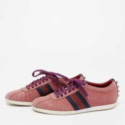 Gucci Metallic Pink Glitter  Bambi Ace Sneakers Size 37