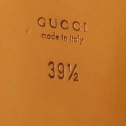 Pre Owned حذاء سلايد غوتشي سلايد جلد شبك جي جي متشابك أوف وايت مقاس 39.5