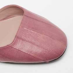 مملوكة مسبقًا Gucci Pink Eel Leather Slingback Sandals Size 40.5