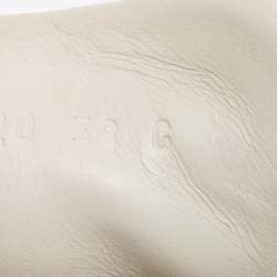 Pre Owned حذاء رياضى غوتشى أيس باينابل وليدى ييرد مطزر جلد أبيض مقاس 38