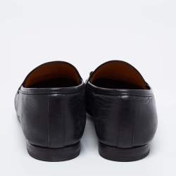 Pre Owned حذاء لوفرز غوتشي جلد أسود مزين هورسبيت مقاس 37