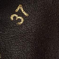 مملوكة مسبقًا حذاء رياضي غوتشي كانفاس ويب جي جي وسويدي بيج/بني عنق منخفض مقاس 37