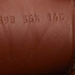 Pre Owned حذاء بوت للكاحل غوتشي X ذا نورث فيس هايكينغ  جلد بني مطبوع مقاس 36.5