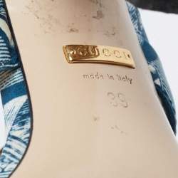 مملوكة مسبقًا Gucci  Multicolor Fabric Snake Embellished Slide Sandals Size 39