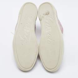 Gucci Pink Guccissima Leather Lace High Top Sneakers Size 37