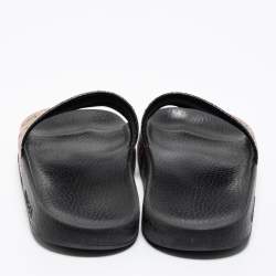 Pre Owned صندل سلايد غوتشي كانفاس سوبريم نمر بينغال جي جي أسود مقاس 38