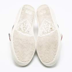 Gucci White Leather 'Blind For Love' Ace Low-Top Sneakers Size 38