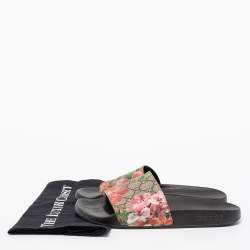 Pre Owned صندل سلايد غوتشي كانفاس مقوى جي جي بلومز بيج مقاس 38