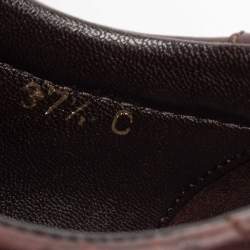 Pre Owned حذاء رياضي غوتشي جلد غوتشيسيما عنابي شريط فيلكرو مقاس 37.5