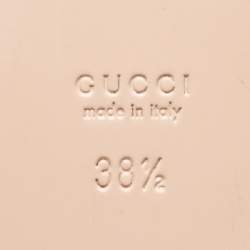 مملوكة مسبقًا حذاء مولز غوتشي فلات برنستاون قطيفة وردي فاتح مرصع كريستال مقاس 38.5