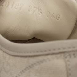 Pre Owned Gucci Cream GG Canvas And Leather Low Top Sneakers Size 37.5