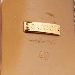 Pre Owned Gucci Beige/Brown GG Canvas Lisa Knee length Boots Size 40
