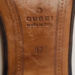 Pre Owned Gucci Cream Leather Brixton Collapsible Loafers Size 37