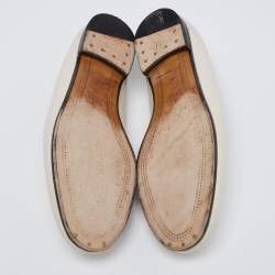 Pre Owned Gucci Cream Leather Brixton Collapsible Loafers Size 37