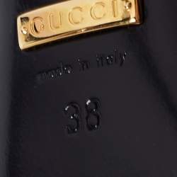 Gucci Green Leather Slide Sandals Size 38