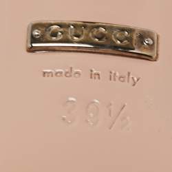 مملوكة مسبقًا Gucci Black Leather Studded Pointed Toe Slingback Pumps Size 39.5