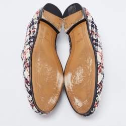 مملوكة مسبقًا Gucci Tri Color Tweed Horsebit Jordaan Loafers Size 40