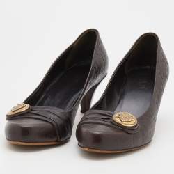 Pre Owned Gucci Brown Guccissima Leather Hysteria Pumps Size 38