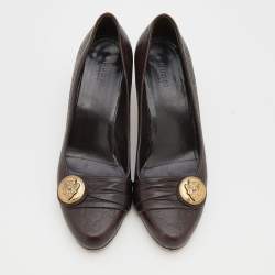 Pre Owned Gucci Brown Guccissima Leather Hysteria Pumps Size 38