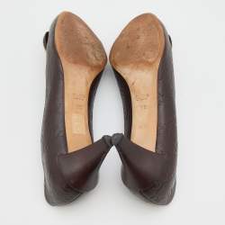 Pre Owned Gucci Brown Guccissima Leather Hysteria Pumps Size 38
