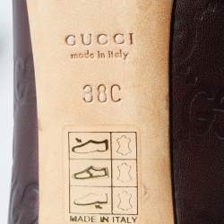 Pre Owned Gucci Brown Guccissima Leather Hysteria Pumps Size 38