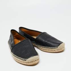 Pre Owned حذاء إسبادريل فلات غوتشي جلد غوتشيسيما أسود مقاس 40