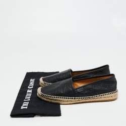 Pre Owned حذاء إسبادريل فلات غوتشي جلد غوتشيسيما أسود مقاس 40