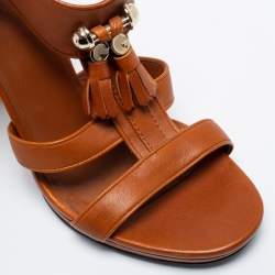 Gucci Tan Leather Marrakech Open-Toe Sandals Size 38