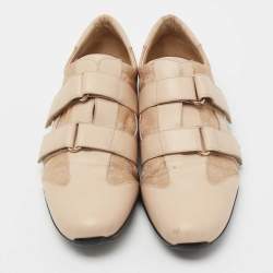 Gucci Beige GG Fabric And Leather Velcro Sneakers Size 41