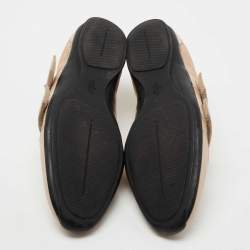 Gucci Beige GG Fabric And Leather Velcro Sneakers Size 41