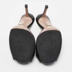 Gucci Black Guccissima Leather Horsebit Slide Sandals Size 39
