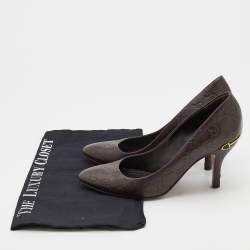 Pre Owned Gucci Brown Guccissima Leather Pumps Size 36.5