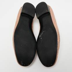 Pre Owned Gucci Multicolor Texture Leather Horsebit Loafers Size 36.5 