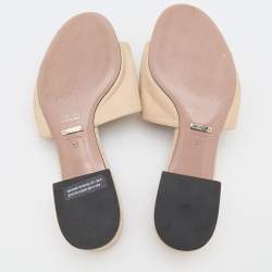 Gucci Beige Suede Crystal Icon Bit Maxime Slide Sandals Size 37