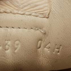 Pre Owned Gucci Cream Leather Rhyton Rock'n'Roll Lace Up Sneakers Size 39