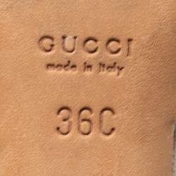 Pre Owned Gucci Beige/Brown GG Canvas Hollywood Horsebit D'orsay Pumps Size 36