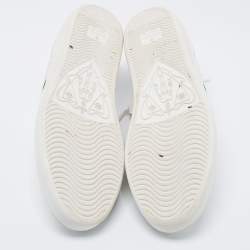 مملوكة مسبقًا Gucci White Leather Bee Embroidered Ace Low Top Sneakers Size 38