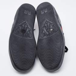 Pre Owned Gucci Black Leather Ace Low Top Sneakers Size 38