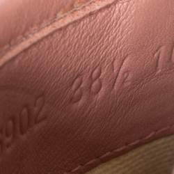 Pre Owned Gucci Pink GG Canvas  Slip On Espadrille Flats Size 38.5