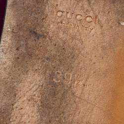 Pre Owned Gucci Purple Velvet Princetown Horsebit Flat Mules Size 39