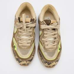 Gucci Multicolor Mesh, Leather and Suede Ultrapace Low Top Sneakers Size 38