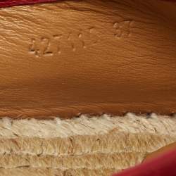 Pre Owned GUCCI Multicolor GG Coated Canvas Blooms Espadrille Flats Size 37