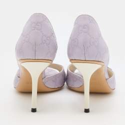 Pre Owned Gucci Lilac Guccissima Leather Horsebit D'orsay Pumps Size 36