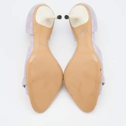 Pre Owned Gucci Lilac Guccissima Leather Horsebit D'orsay Pumps Size 36