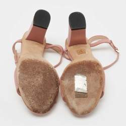 Pre Owned Gucci Beige Leather Claudie Sandals Size 36